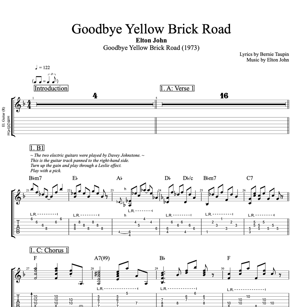 Goodbye Yellow Brick Road